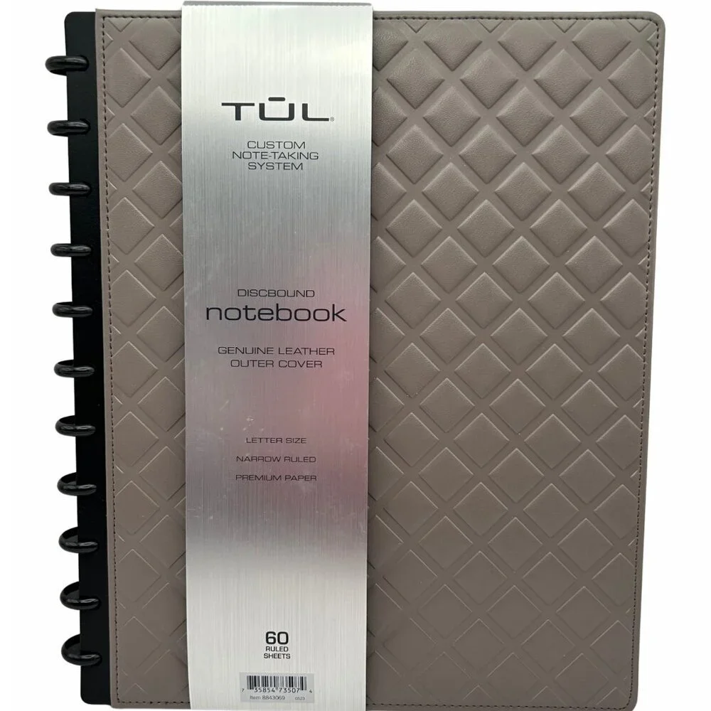 Quilted Leather TUL Notebook with FREE To Do insert plus 60 quality pages